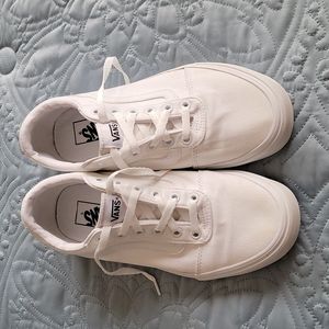 Vans women' white canvas size 10